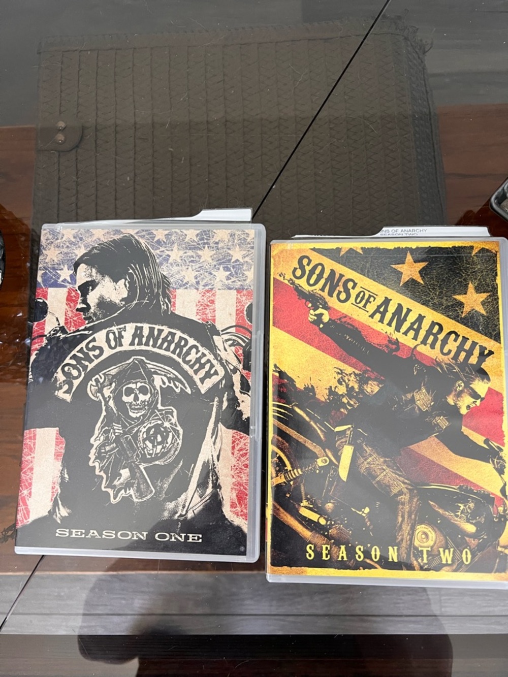 Sons of Anarchy Season One & Season Two DVD Set - Black, Red & Yellow